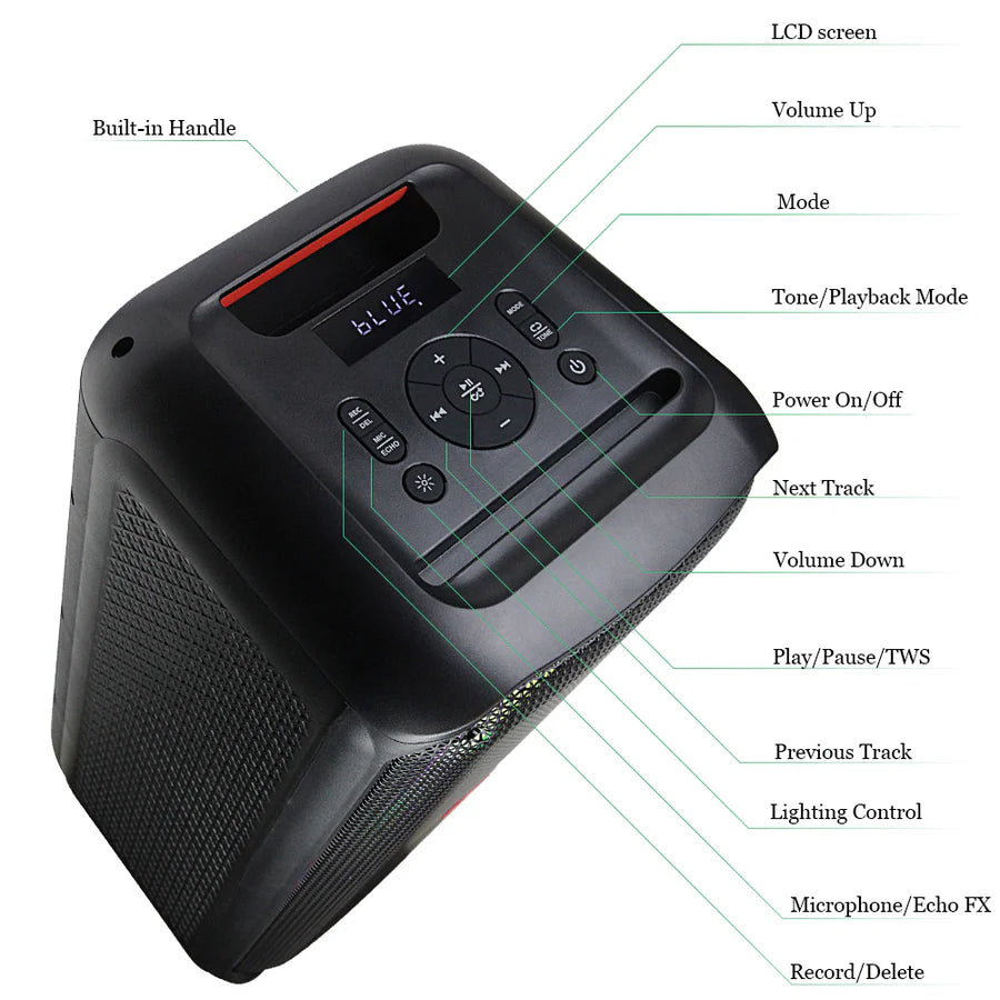 Rechargeable Dual 6.5" Speaker FS-L2206 | 60W Audio Power